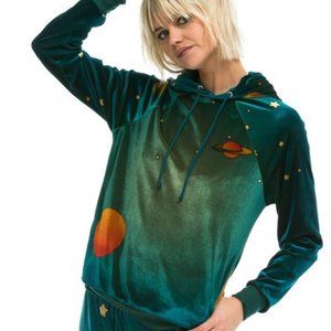 Aviator Nation Velvet Galaxy Velvet Sweatshirt and Sweatpants Set